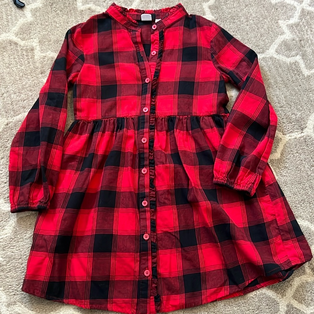 Girls Flannel Shirt Dress